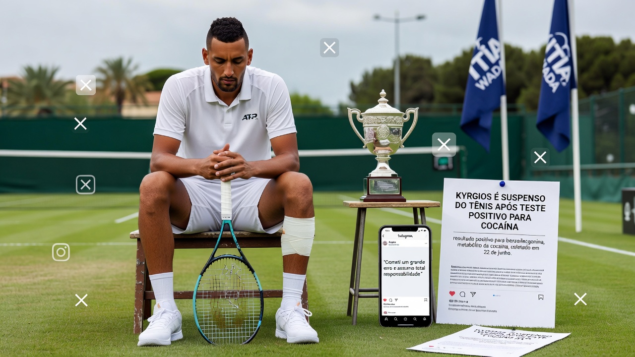 Kyrgios é Suspenso do Tênis Após Teste Positivo para Cocaína